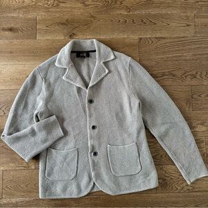 Tasso Elba 100% Cotton Knit Cardigan Sweater Tan Beige Sz M